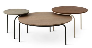 Set salontafels Ova, Elegante combinatie van hout, design,