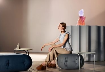 Unda poef voor een extra zitplaats of als extra salontafel