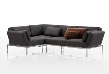 Hoekbank van Brühl met verstelbare rugleuningen en verstelbare armleuingen