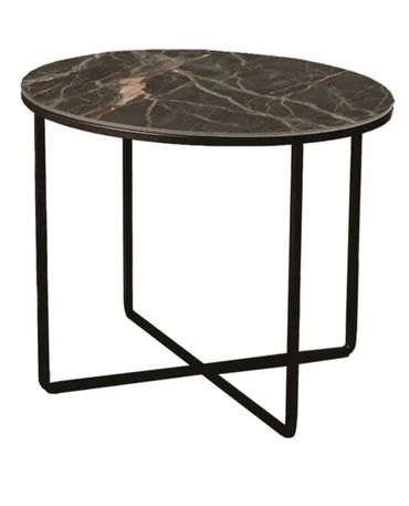 Italiaanse design salontafel Piktor van Sovet Italia, verkrijgbaar in diverse marmer- en metaalafwer