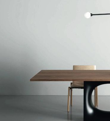 Detail van de Holo tafel van kristalia, Italiaans design, eyechatcher eetkamertafel