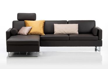 Chaise longue en 2 zits Alba van Brühl met hoofsteun, comfortabel, design