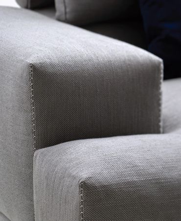 Detail stikking van de armleuning zetel Upper van Papadatos