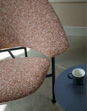 Detail van Stof Zero op de Glider fauteuil van Artifort