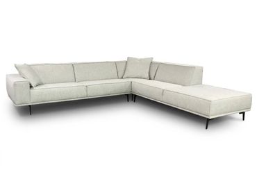 Hoekbank in lichtgrijze stof, Cartelliving