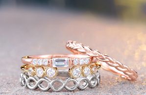 Diamond bands stackable bands diamonds