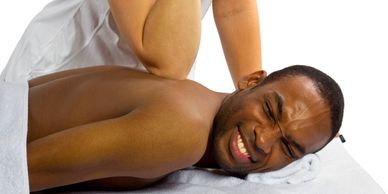 customer receiving a Deep Tissue massage