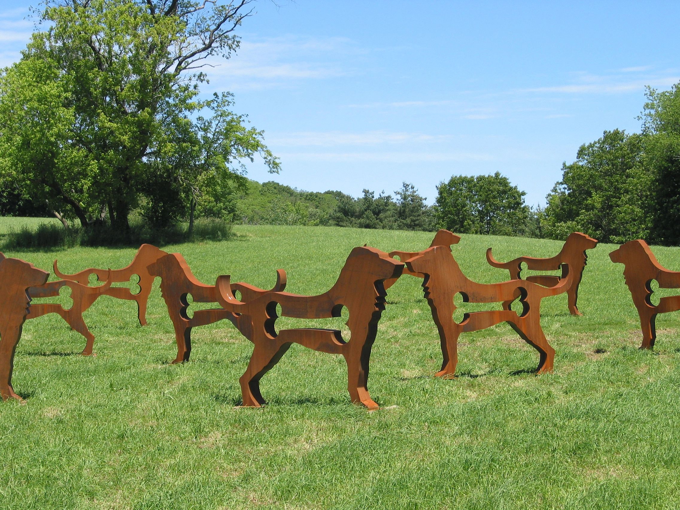 The Big Dog Show Temporary Art Exhibit, Metal Dog Sculpture