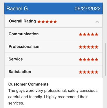 5 star rated moving company.