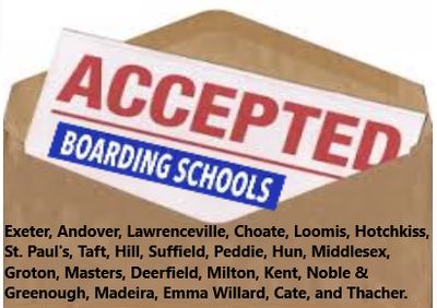 Boarding School Acceptances - Dr Paul Lowe Admissions Expert