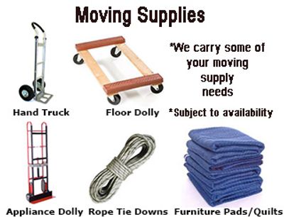 Rental. Rent a dolly, blankets and more.