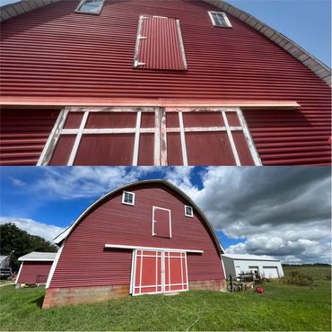 Replaced and painted trim