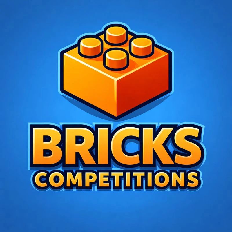 Logo featuring an orange building brick with the text 'BRICKS COMPETITIONS' on a blue background.