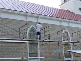 Exterior restoration of Mitchells Presbyterian Church, Mitchells, VA