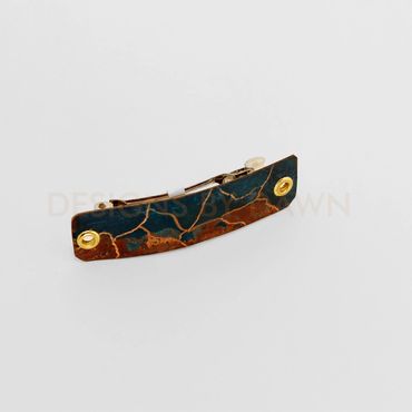 Handmade artisan copper patina hair barrette. Louisville, KY, Kentucky, Crestwood