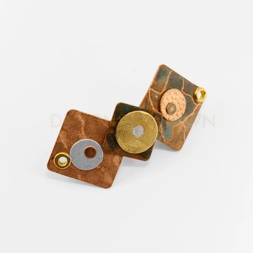 Handmade artisan copper, sterling silver, brass hair barrette. Louisville, KY, Kentucky, Crestwood