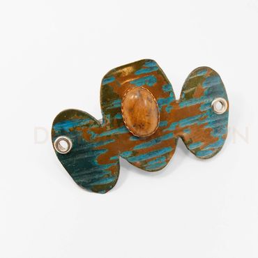 Handmade artisan copper patina folded hair barrette . Louisville, KY, Kentucky, Crestwood