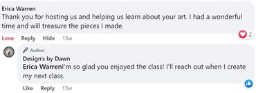 A review of a student who took a metalsmithing jewelry class