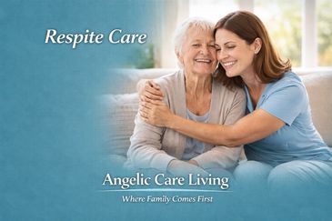 Caregiver providing respite care to a senior, giving families peace of mind and support.