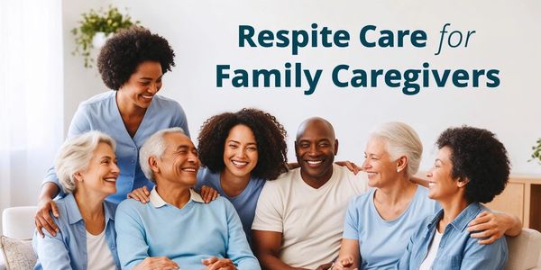 A group of family caregivers enjoying a relaxing moment in a bright, comfortable room in Millville