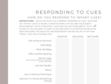 responding to infant cues