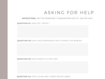 asking for help as a new mom