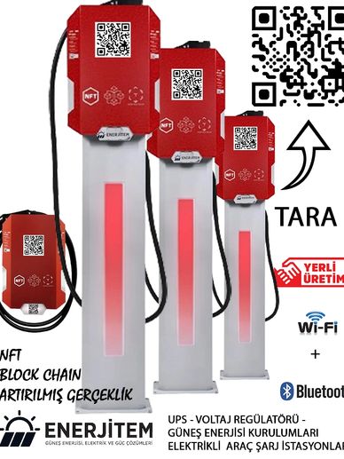 Elektrikli araçlar için kurulmuş modern bir araç şarj istasyonu görseli.