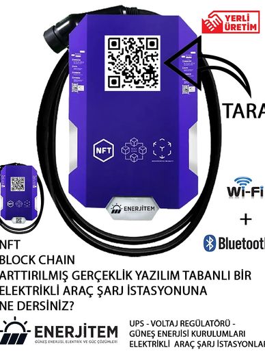Elektrikli araçlar için kurulmuş modern bir araç şarj istasyonu görseli.