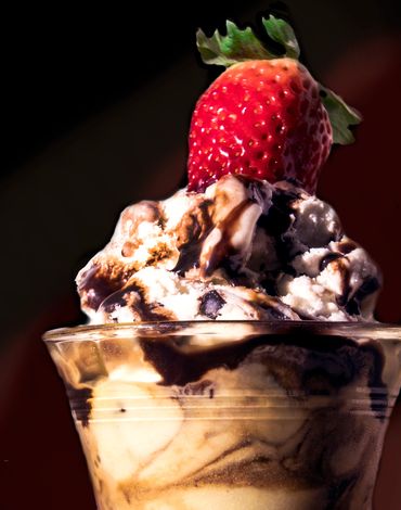 Food Photography: Ice Cream And Strawberry