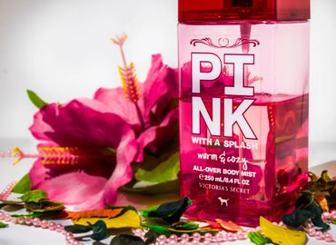 Product Photography: PINK: Victoria's Secret Perfume Setup.