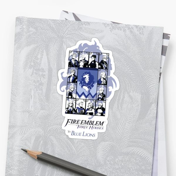 Product Gallery: Fire Emblem Three Houses, Blue Lions Sticker.