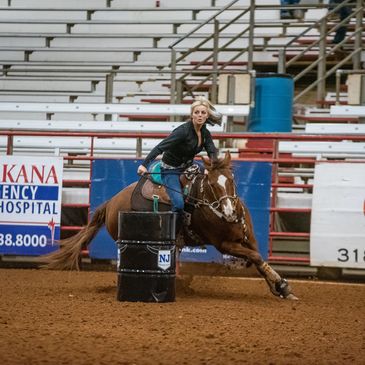 Me and my last barrle horse, Girls Toast. May she rest easy. She was one of the best!