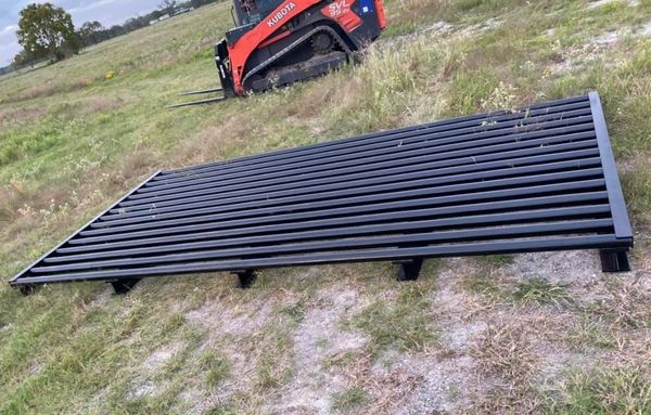 This cattle guard was specifically made to fit a location the customers already had. 