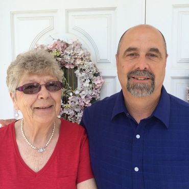 Jeff Ginter with Mavis Pittilla a well respected and famous teacher.