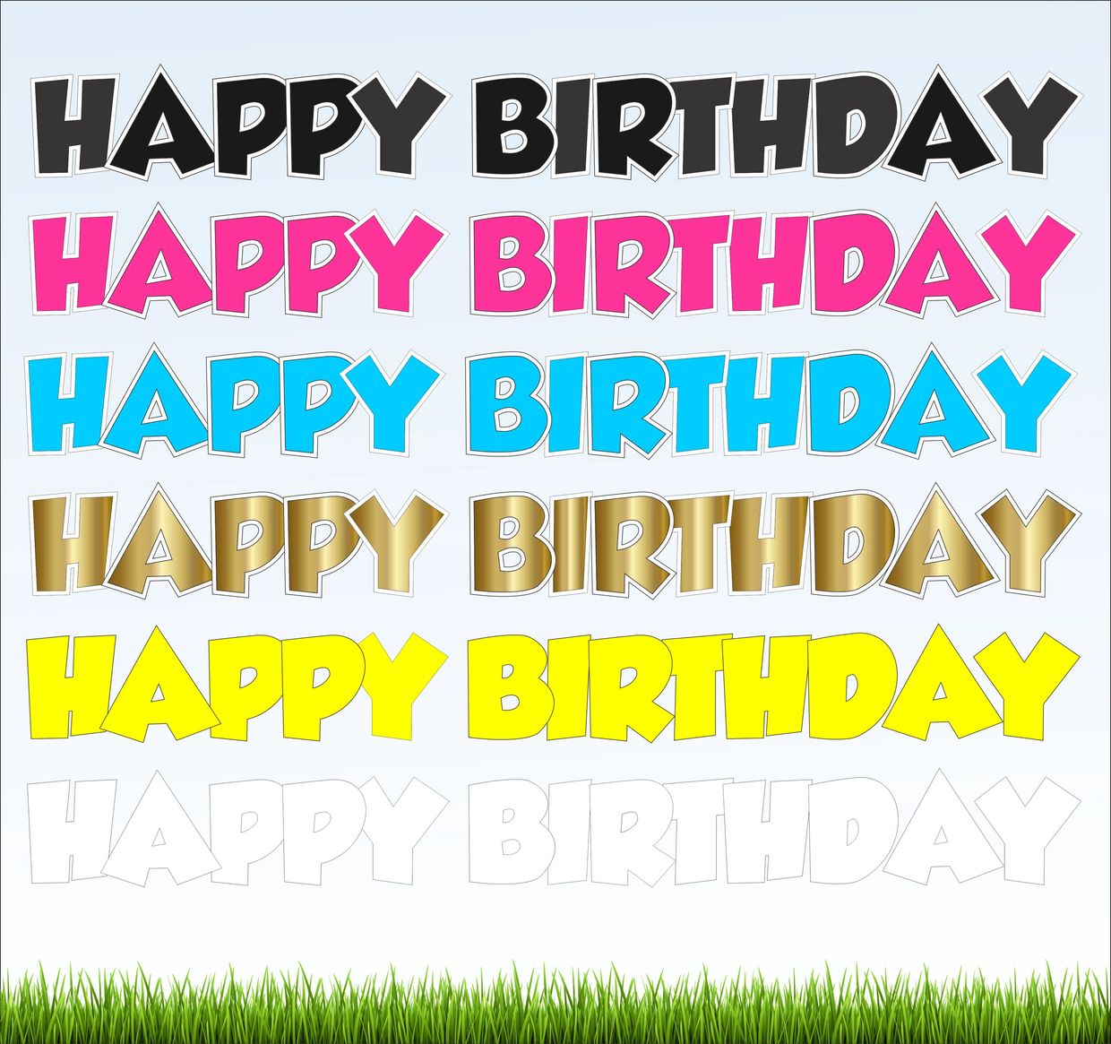 birthday sign colors