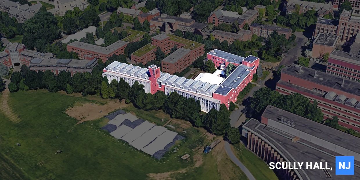 Scully Hall at Princeton being renovated for the 2025 semester.