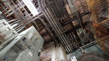 3D Scan of Newark Beth Israel Hospital new construction electrical. 3D Point Cloud Scanning.