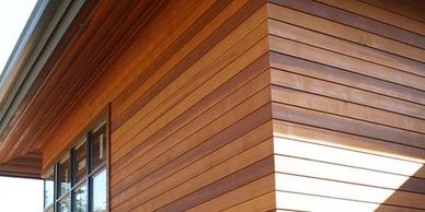 wooden horizontal siding