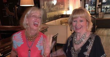 Lisa Faith Phillips and Jennifer Rawlings celebrating after the show at Pangea.