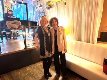 Lisa Faith Phillips and Ellen Mandel celebrating after the show at Pangea.