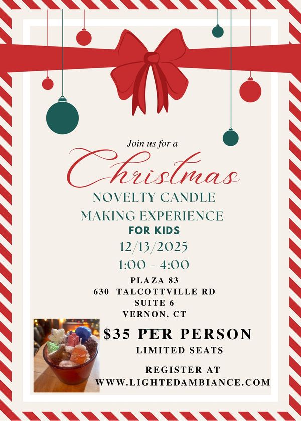 Experience the magic of Christmas with our candle making event! Join us on December 13 for a fun, fe