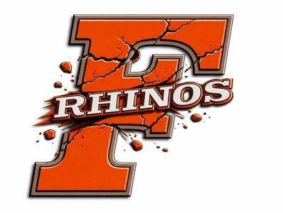 Bold orange 'F' logo with cracks and the word 'RHINOS' across it.