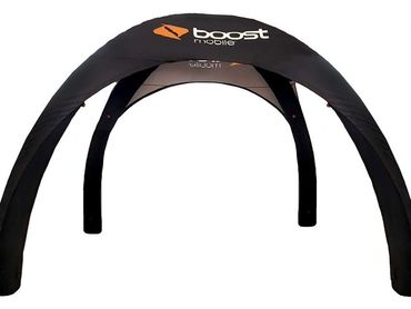 Custom blow up arch trade show pop up tent.