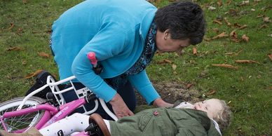 First Aid grandmother, grandparent, granddaughter