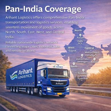 Arihant Logistics offers Pan-India transportation services with a reliable nationwide network.