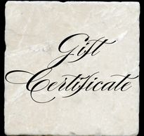 Gift Certificates for sublimation printing on natural marble coasters