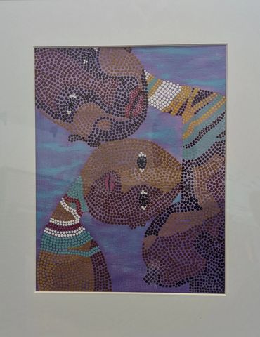 11x14 unframed
Acrylic Paint, Paper
African American Art Dotted
Item # 0072