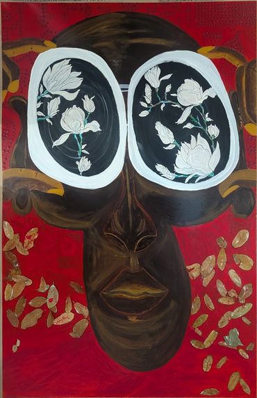36x24 Double Sided
Soul for Sale
Acrylic Paint, Oak Leaves
African American Art
Item # 0040