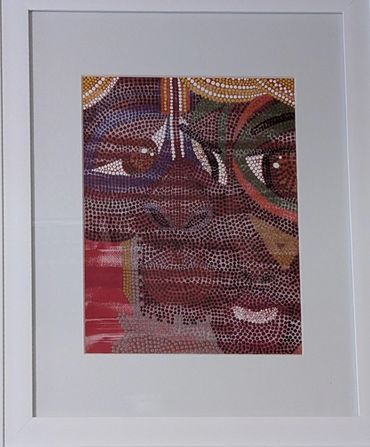 11x14 unframed
Acrylic Paint, Paper
African American Art Dotted
Item # 0061