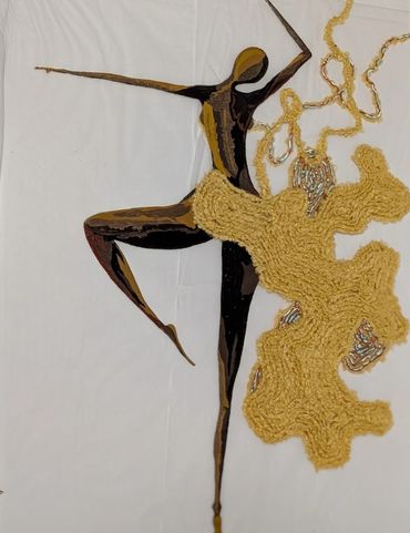 Yellow Ballerina Double sided
22x28 unframed
Acrylic Paint
African American Art
Item # 0042